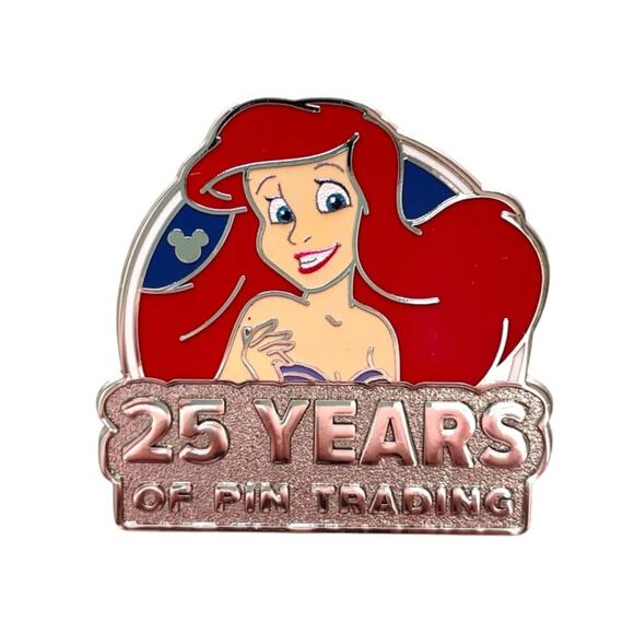 Hidden Disney 2025 Ariel 25 Years of Pin Trading Hidden Mickey Pin - Picture 1 of 2